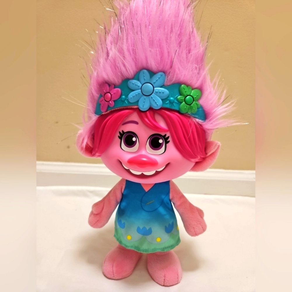 Dreamworks Trolls World Tour Color Poppin' Poppy Toy Sounds Lights Works Tested